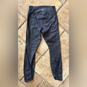 EUC Lululemon Train Times 7/8 Pant Leggings Heathered Black Women's Size 6